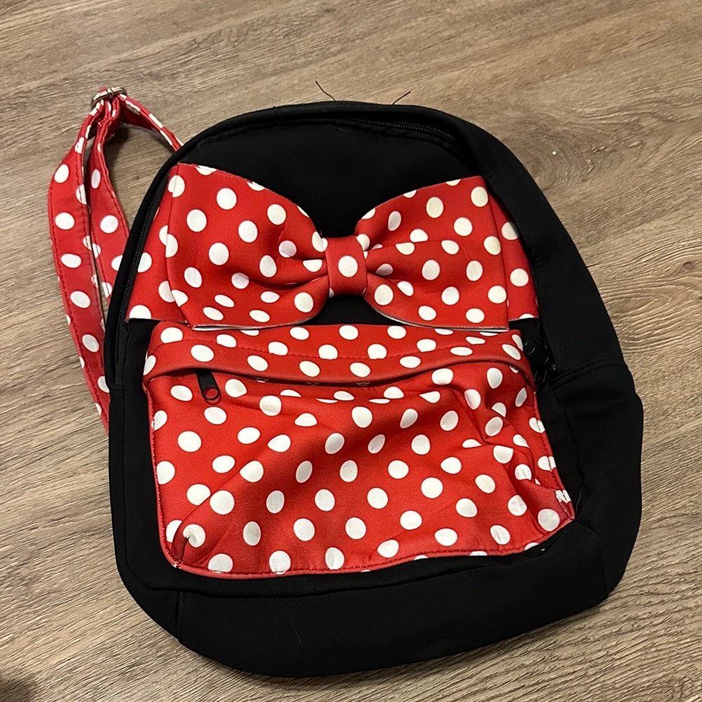 Disney Red and Black Polka Dot Kids Backpack